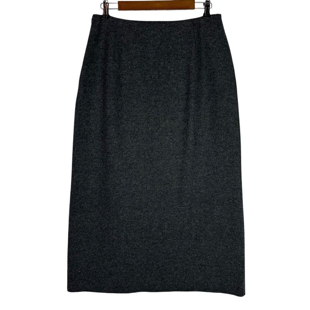 Brooks 346 Women’s size 10 Gray Wool Blend Long Skirt